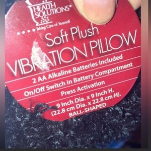 Health Solutions Soft Plush Vibration Pillow